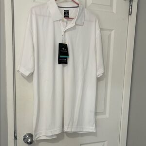 Page & Tuttle Athletic White Performance Polo with cool swing micro tech. NWT
